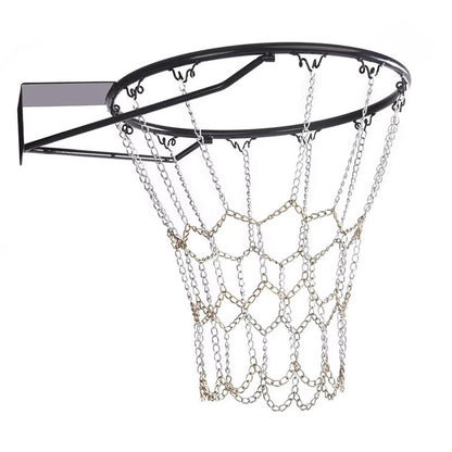 Chain Basket Net Basketball Tennis Bag Sports Heavy Duty Galvanized Steel Chain Basketball Goal Net Durable Standard Hoop